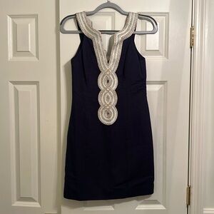 Lilly Pulitzer Navy Shift Dress. Size 2.